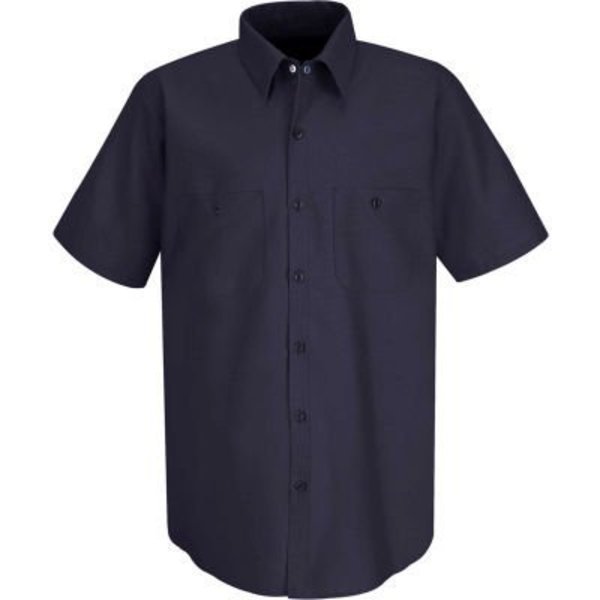 Vf Imagewear Red Kap¬Æ Men's Wrinkle-Resistant Cotton Work Shirt Short Sleeve M Dark Navy SC40- SC40DNSSM